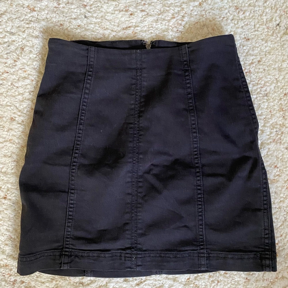 Free People Black Pencil Skirt